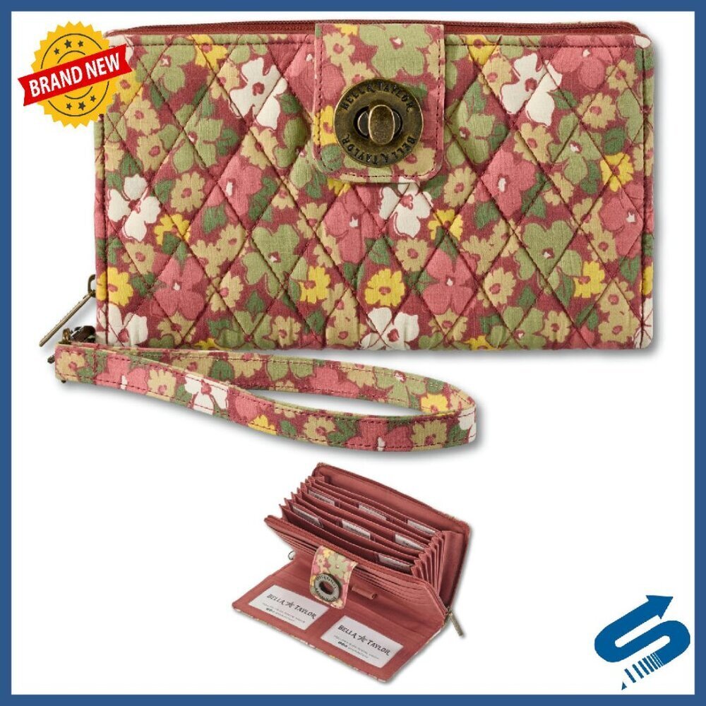 Cash Envelope Budget Wallet RFID Protected Detachable Wristlet